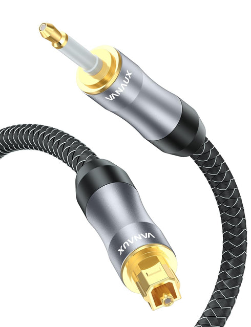 VANAUX Toslink to Mini Toslink Digital Optical Cable,S/PDIF Fiber Optic Audio Cable,24K