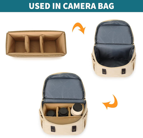 G-raphy DSLR Camera Insert Bag Dividers for Nikon, Sony, Canon, Panasonic Cameras and Lenses