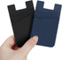 2Pack Cell Phone Card Holder, Silicone Double Pocket Stick on Credit Card Wallet for Back of Phone Case-Black,Navy Blue
