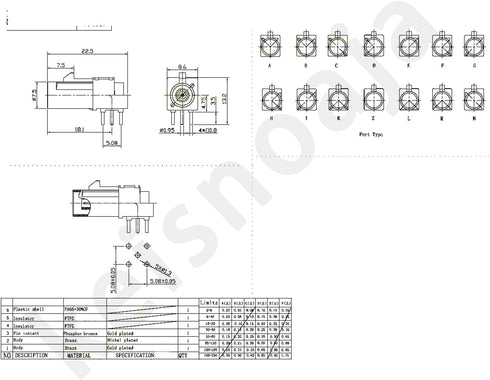 keisnoaja 50ohm Fakra SMB A Male RF Coaxial Adapter, Fakra A Male PCB Mount Right Angle Connector for GPS Telematics