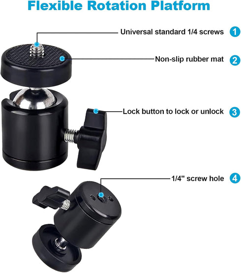 NexiGo Lightweight Mini Tripod for Camera/Phone/Webcam, Extendable Stand for Logitech Webcam C920 C922 C925e