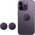 Metal Ring Plate for Phone Mount, Metal Stickers Plate for Magnetic Mounts, 1.26" Frosted Round, Purple (2 Pack)