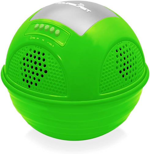 Pyle Portable Waterproof Floating Pool Speaker - Outdoor Wireless Bluetooth Rechargeable Battery Powered Shower Speaker