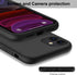 DEENAKIN iPhone 11 Case with Screen Protector, Black Silicone Gel Rubber Bumper Cover, Slim Fit Shockproof Protective