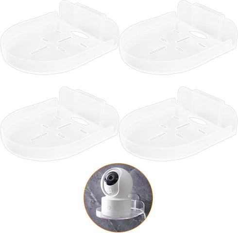 Deftomo 4 Pack Security Camera Wall Mount, Adhesive Baby Monitor Wall Moun Shelves,