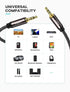VIOY Aux Cable (100 ft), 3.5 mm Male to Male Braided Auxiliary Cord for Headphone, Smartphone, Home/Car Stereo, and