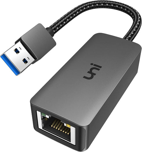uni USB to Ethernet Adapter, Driver Free USB 3.0 to Gigabit Ethernet LAN Network Adapter for Windows, Mac, Linux