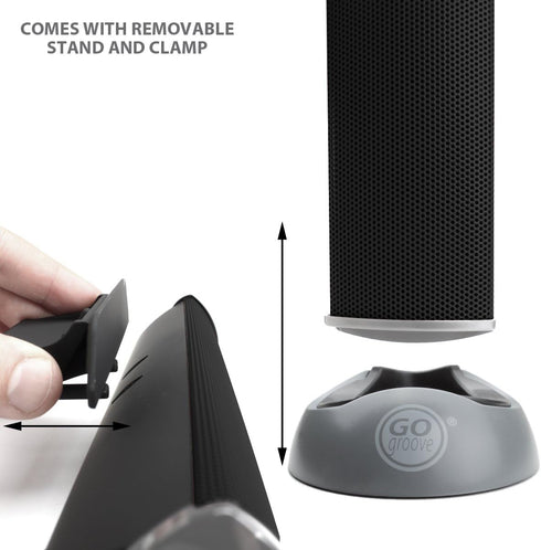 GOgroove SonaVERSE USB Speakers for Laptop Computer - USB Powered Mini Sound Bar with Clip-On Portable External Speaker