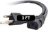 C2G 3FT Replacement AC Power Cord for Electronics, TV, Computer, Printer, More (03129)