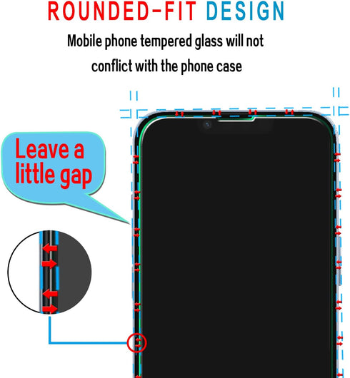 Slanku 3 Pack Tempered Glass for iPhone 14 Plus Screen Protector, 6.7-inch, HD Clear, Bubble Free, Anti Scratch, Case
