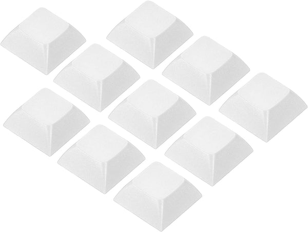 PATIKIL 1U Blank Keycaps, 10 Pack Universal PBT Replacement Accessories for MX Mechanical Keyboard, White
