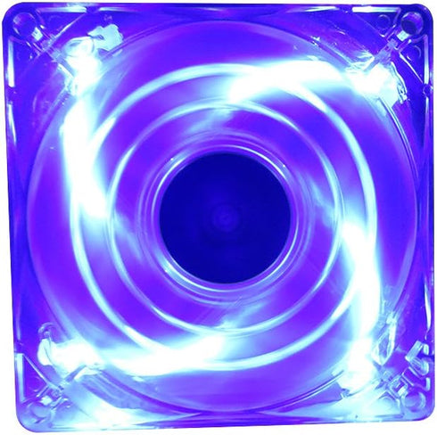 Bgears b-PWM 80mm Blue LEDs Gaming PC Cooling Fan - High Speed, 500-4000 RPM, 12VDC, 78 CFM, Mini 4 Pin Connector