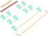 DUROCK Stabilizer V2, Screw-in Stabilizers with 2u, 6.25u, 7u Wires, PCB Mount for Mechanical Keyboards (V2 Teal 80%