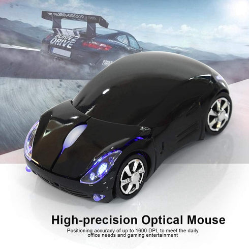 Yoidesu Wireless Mouse, 2.4G High-Precision Optical Mouse with Receiver Compartment, Mini Bluetooth Mouse (Black)