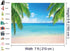 7x5ft Summer Beach Photography Backdrop, Sea Ocean Palm Leaf Background for Wedding & Party Supplies
