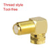 VCE 90 Degree Coaxial Connector, L Shaped Gold-Plated F Type Male to Female Right Angle Coax Connector, 10-Pack