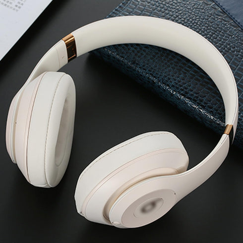 Replacement Ear Pads for Beats Studio 2 & 3, Cushions with Memory Noise Isolation Foam, Softer Leather-White