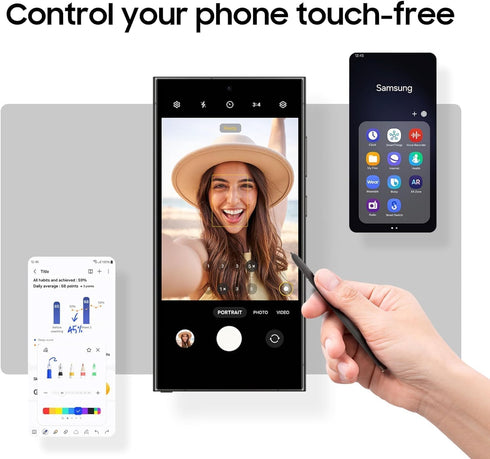 S24 Ultra Stylus Pen Replacement for Samsung Galaxy S24 Ultra 5G with Bluetooth, Touch Pen + Tips/Nibs, Titanium Black