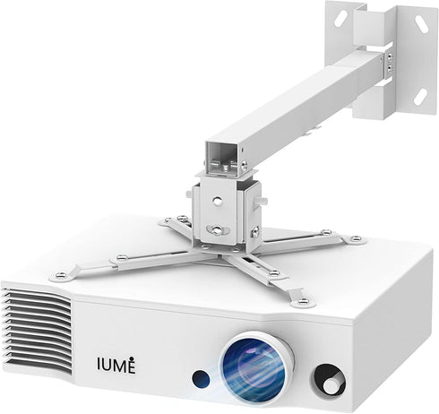 IUM White Projector Mount, Extending Wall Ceiling Projection Bracket Height Adjustable Projection, 44