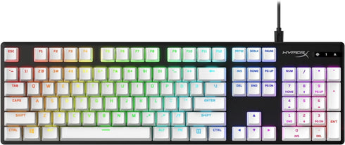 HyperX PBT Keycaps Full Key Set, Double Shot PBT Material, English (US) Layout, 104 Keys - White