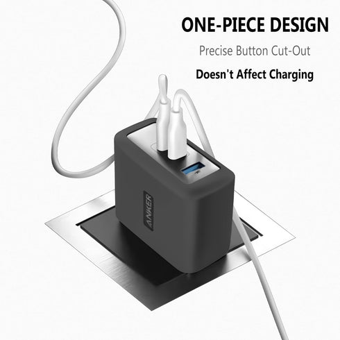 Geiomoo 100W Soft Silicone Case for Anker Nano Charger, Flexible Scratch Resistant Cover (Black)