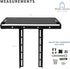 VIVO 13 inch Over Under VESA Monitor Shelf Mount, Fits VESA 75mm, 100mm, 200mm, Holds Media Devices, Speakers, and