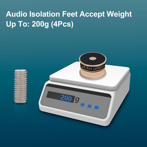 Monosaudio Audio Isolation Feet - Turntable & Speaker Isolation Feet with Stainless Steel Balls, Non-Slip Design (4