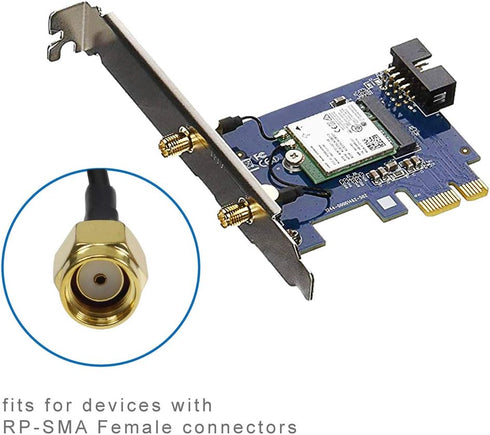 eifagur (4-Pack), 9dbi 2.4GHZ 5GHZ 5.8GHZ Dual Band Long Range WiFi Antenna RP-SMA Connector with Magnetic Base for IP