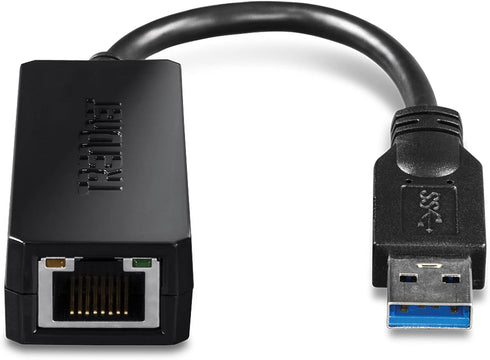 TRENDnet USB 3.0 to Gigabit Ethernet Adapter - Full Duplex 2Gbps Ethernet Speeds, USB-A, Windows Compatible