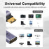 Poyiccot Mini HDMI to HDMI Adapter 8K, 90 Degree Mini-HDMI 2.1 Converter with 48Gbps Compatibility
