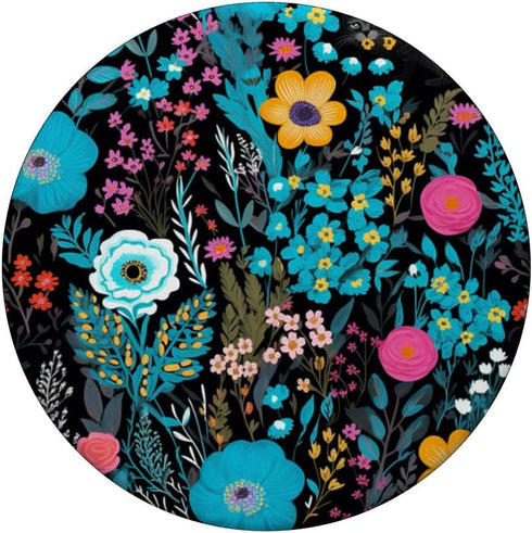 Wildflower Teal Blue Flower Boho Purple Floral PopSockets Standard PopGrip Enchanting