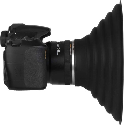 Lens Hood for Nikon Canon Pentax Sony 70-90mm Camera Lens, Anti-Glass Anti-Reflective Silicone Collapsible