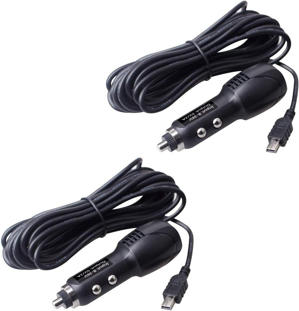 Dash Cam Charger Mini USB, Car Charger with USB Port for APEMAN, Rexing, and Most Android Devices, 2 Pack