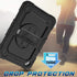 Timecity Case Compatible for iPad Mini 5/4, Full-Body Protective Case with Screen Protector, 360 Rotating Stand, Black