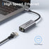 USB C to Ethernet Adapter, ABLEWE Type-C to RJ45 Gigabit Ethernet Adapter, Thunderbolt 3 to RJ45 LAN Network Adapter Compatible for MacBook Pro 2017 and More, MacBook Air, Dell XPS, iPad Pro (Grey)