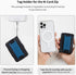 Sinjimoru M-Card Zip Navy for MagSafe Wallet - Secure Hard Lock Magnetic Card Holder as a MagSafe Stand and Grip for