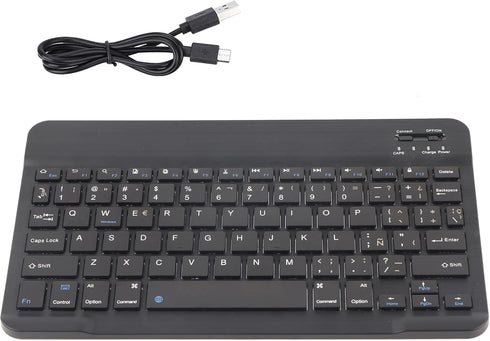 Mini Spanish Keyboard, 78 Keys Multifunctional Touchpad Storage & Presentation Materials