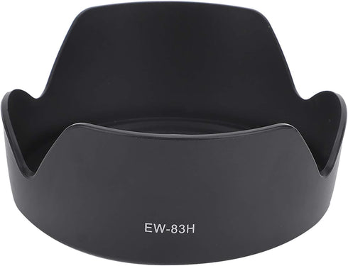 2PCS Camera Lens Hood EW-83H for Canon EF 24-105mm f/4L is USM Lens, Black Plastic Mount
