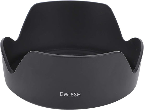 2PCS Camera Lens Hood EW-83H for Canon EF 24-105mm f/4L is USM Lens, Black Plastic Mount