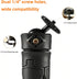 FOMOZER QT-01 Mini Tripod, One-Touch Auto Pop-Up, Adjustable Gimbal, Portable Compact Stand for iPhone, Action Camera