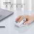 Wireless Bluetooth Mouse with Smart Flying Scroll, Thumb Scroll Ergonomic Mice, Silent Multi-Device Mouse for Computer, Laptop, iPad, Tablet, MacBook (White)