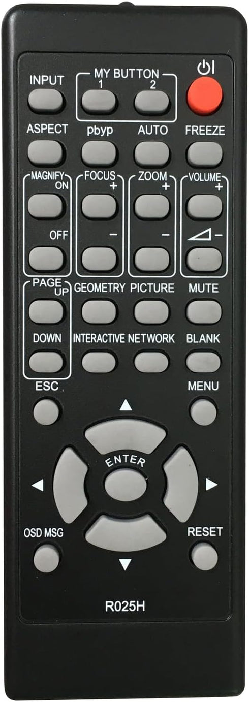 Replacement Remote R025H for Maxell LCD Projector MC-EU4501 MC-EU5001 MC-EX3051 MC-EX3551 MC-EX4551 MC-EW3051 MC-EW3551