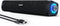 USB Computer Speakers with 3.5 mm Aux, Wired USB Powered SoundBar with Colorful LED Lights for Monitor, Laptop, Phone