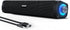 USB Computer Speakers with 3.5 mm Aux, Wired USB Powered SoundBar with Colorful LED Lights for Monitor, Laptop, Phone