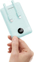 Mini Portable Charger 10000mAh with Built-in Cables, 22.5W Fast Charging Power Bank for iPhone, Samsung, Android