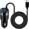 60W Super Fast Charging Android Car Charger Type C Rapid Samsung Car Charger with 3ft Built-in USB C Cable for Samsung