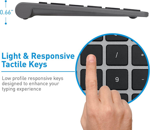 Macally Bluetooth Number Pad for Laptop - Wireless 22 Key Numeric Keypad for Data Entry, Compatible with MacBook, iPad