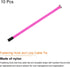 MECCANIXITY Hook and Loop Cable Tie, 31.4 x 0.9 Inch, Reusable with Buckle, Adjustable Multi-Purpose Wire Strap, Pink,