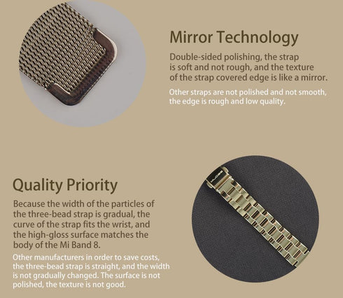 MIJOBS Breathable Replacement Strap for Xiaomi Mi Band 8, Wristband Bracelet for SmartWatch