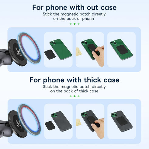 FANAUE Magnetic Car Mount for RAM Mount B Size Ball Head - Magnetic Phone Holder for 4.7-7.5" Smartphones